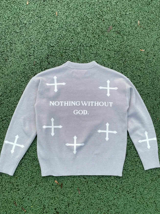 HMBL Grey Signature Knitted Sweater (HUGE SALE!🚨)